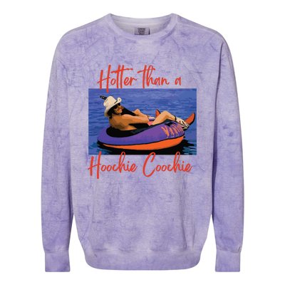 Hotter Than A Hoochie Coochie 90s Country Music Trendy Summer Colorblast Crewneck Sweatshirt