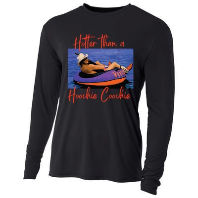 Hotter Than A Hoochie Coochie 90s Country Music Trendy Summer Cooling Performance Long Sleeve Crew