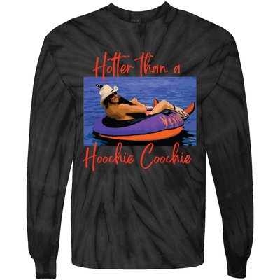 Hotter Than A Hoochie Coochie 90s Country Music Trendy Summer Tie-Dye Long Sleeve Shirt