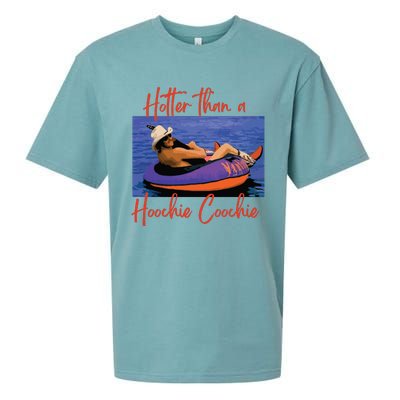 Hotter Than A Hoochie Coochie 90s Country Music Trendy Summer Sueded Cloud Jersey T-Shirt