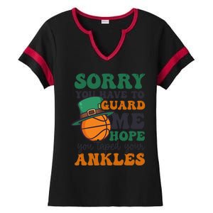 Hope Taped Ankles Design St Patricks Basketball Funny Gift Ladies Halftime Notch Neck Tee