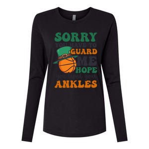 Hope Taped Ankles Design St Patricks Basketball Funny Gift Womens Cotton Relaxed Long Sleeve T-Shirt