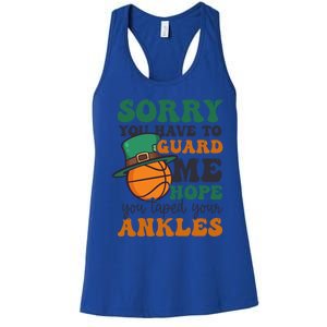 Hope Taped Ankles Design St Patricks Basketball Funny Gift Women's Racerback Tank