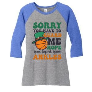 Hope Taped Ankles Design St Patricks Basketball Funny Gift Women's Tri-Blend 3/4-Sleeve Raglan Shirt