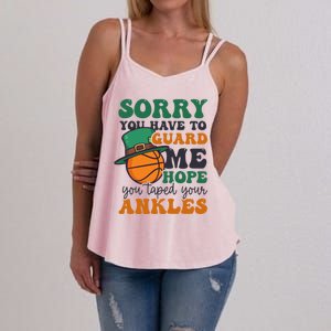 Hope Taped Ankles Design St Patricks Basketball Funny Gift Women's Strappy Tank