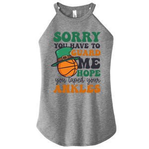 Hope Taped Ankles Design St Patricks Basketball Funny Gift Women's Perfect Tri Rocker Tank