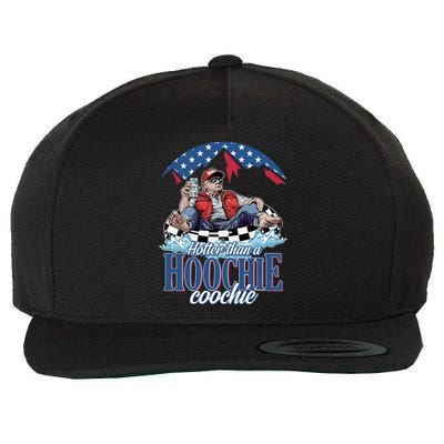 Hotter Than A Hoochie Coochie Funny Wool Snapback Cap