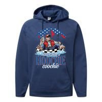 Hotter Than A Hoochie Coochie Funny Performance Fleece Hoodie