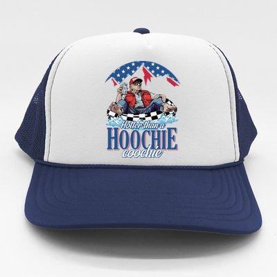 Hotter Than A Hoochie Coochie Funny Trucker Hat