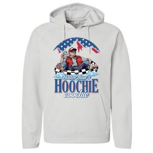 Hotter Than A Hoochie Coochie Funny Performance Fleece Hoodie