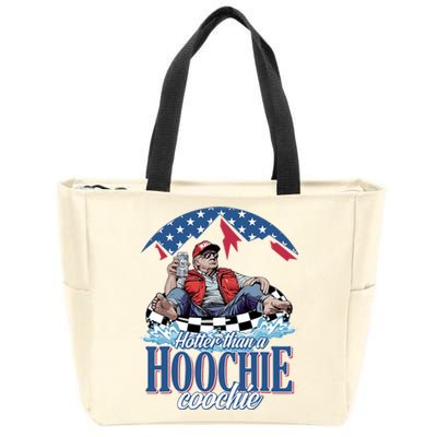 Hotter Than A Hoochie Coochie Funny Zip Tote Bag