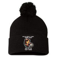 Hawk Tuah And Spit On That Thang Funny Viral Meme Pom Pom 12in Knit Beanie