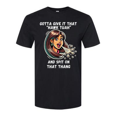 Hawk Tuah And Spit On That Thang Funny Viral Softstyle® CVC T-Shirt