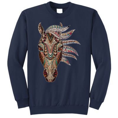 Horse Tribal Abstract Art Native American Geometric Horse Sweatshirt