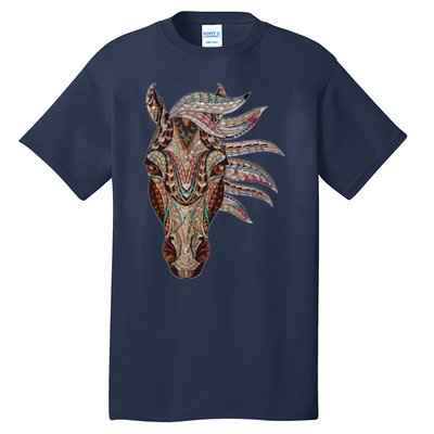 Horse Tribal Abstract Art Native American Geometric Horse Tall T-Shirt