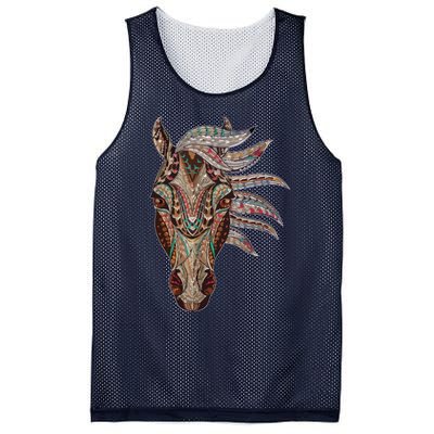 Horse Tribal Abstract Art Native American Geometric Horse Mesh Reversible Basketball Jersey Tank