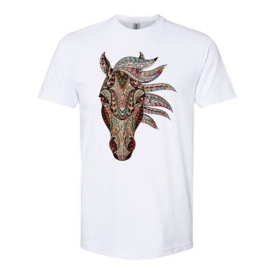 Horse Tribal Abstract Art Native American Geometric Horse Softstyle CVC T-Shirt