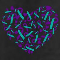 Heart Teal And Purple Ribbon Suicide Prevention Awareness Cool Comfort Performance Bucket Hat