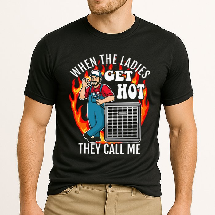 Hvac Technician Air Conditioning Engineer Tech Performance Shirt