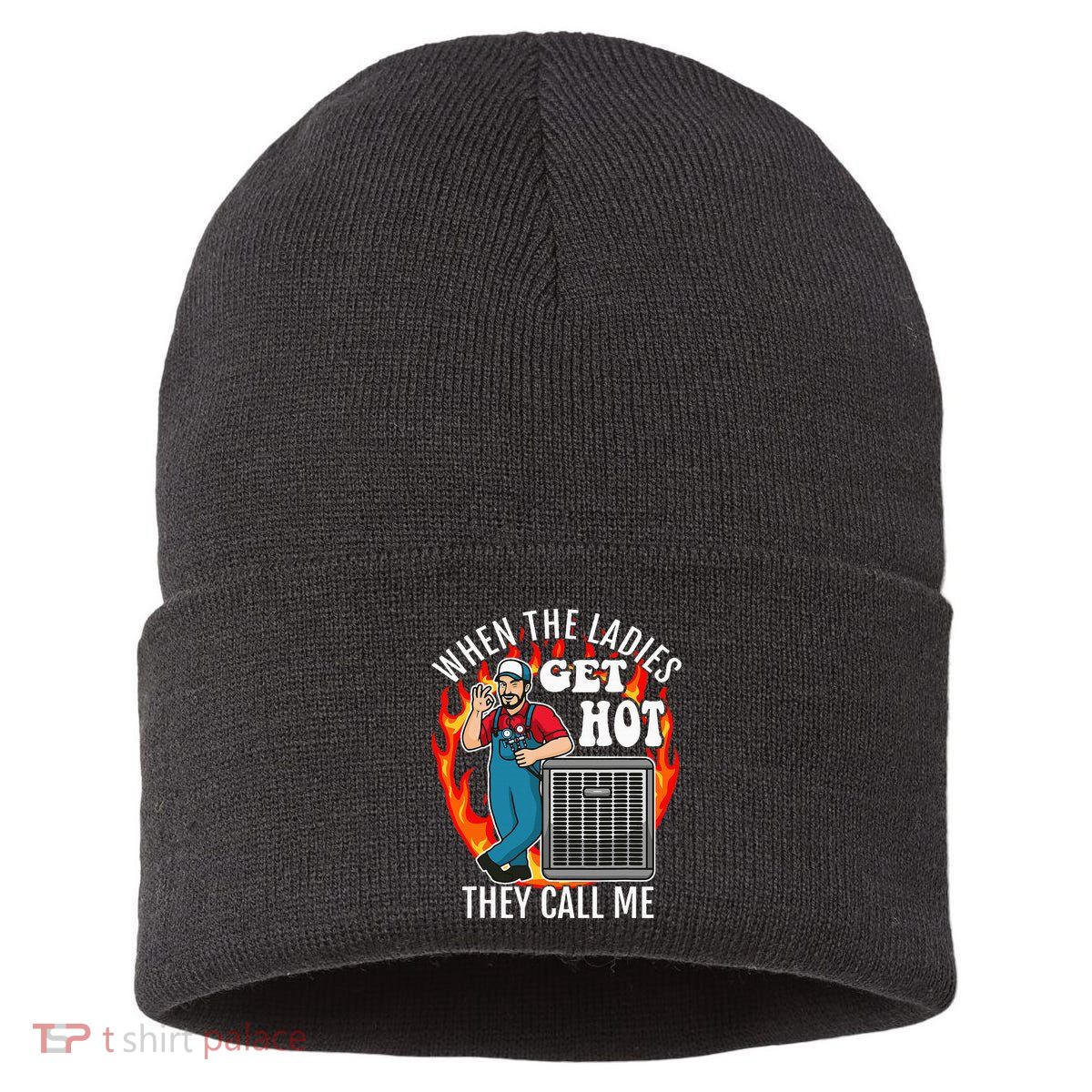 Hvac Technician Air Conditioning Engineer Tech Sustainable Knit Beanie