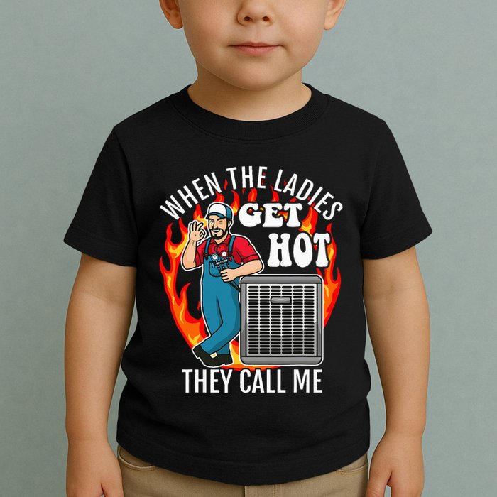 Hvac Technician Air Conditioning Engineer Tech Toddler T-Shirt