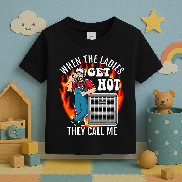 Hvac Technician Air Conditioning Engineer Tech Toddler T-Shirt