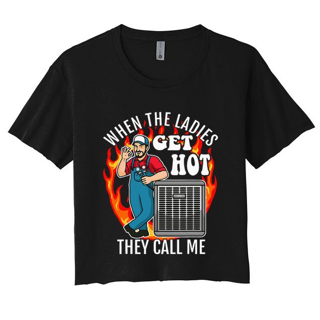 Hvac Technician Air Conditioning Engineer Tech Crop Top