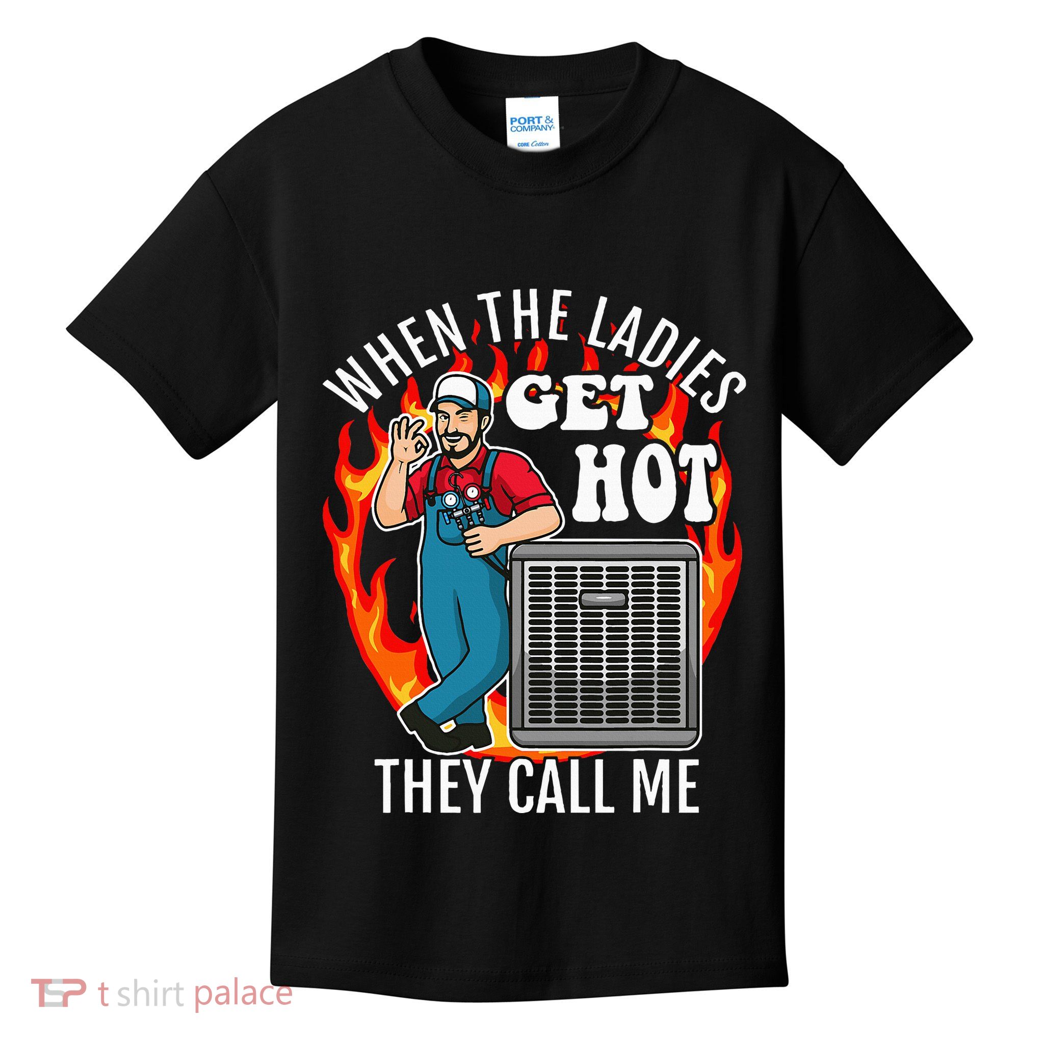 Hvac Technician Air Conditioning Engineer Tech Kids T-Shirt