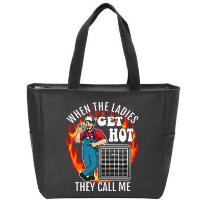 Hvac Technician Air Conditioning Engineer Tech Zip Tote Bag