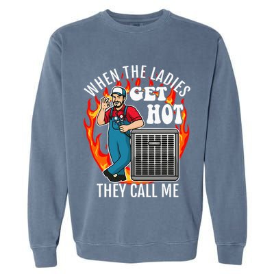 Hvac Technician Air Conditioning Engineer Tech Garment-Dyed Sweatshirt