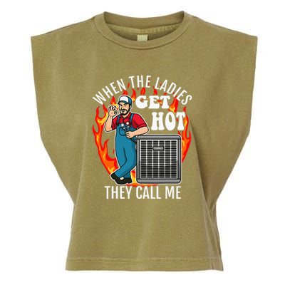 Hvac Technician Air Conditioning Engineer Tech Garment-Dyed Women's Muscle Tee