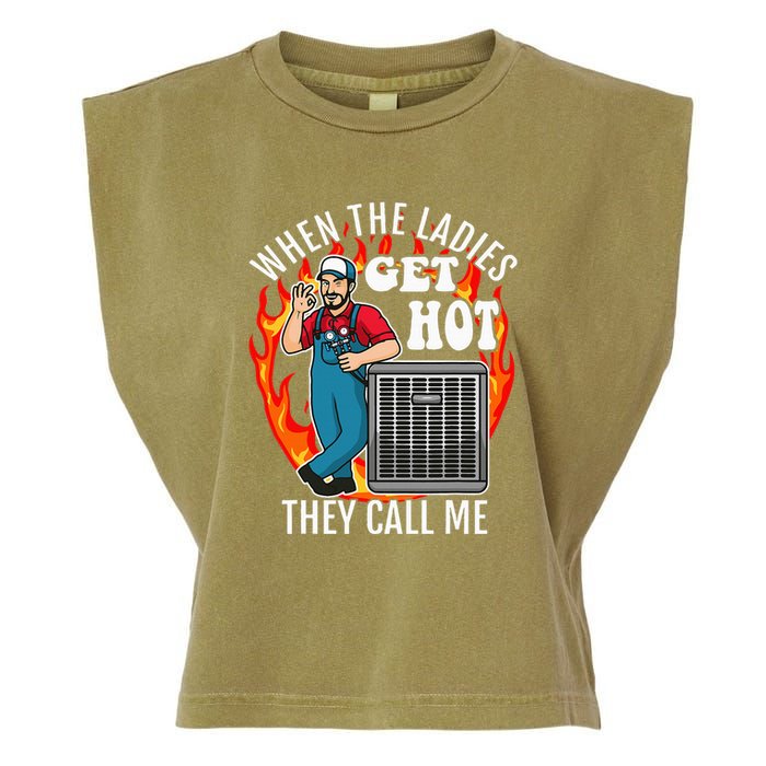Hvac Technician Air Conditioning Engineer Tech Garment-Dyed Women's Muscle Tee