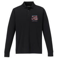 Hotter Than A Hoochie Coochie Funny Trump Perfect Gift Performance Long Sleeve Polo