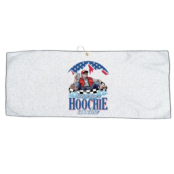 Hotter Than A Hoochie Coochie Funny Large Microfiber Waffle Golf Towel