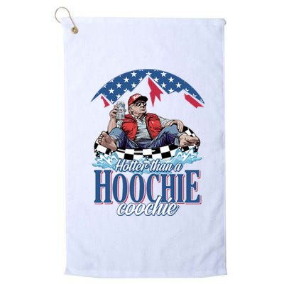 Hotter Than A Hoochie Coochie Funny Platinum Collection Golf Towel