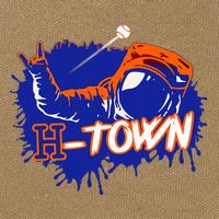 Houston Texas Astronaut H Town Hand Sign Houston Baseball Cotton Canvas Backpack