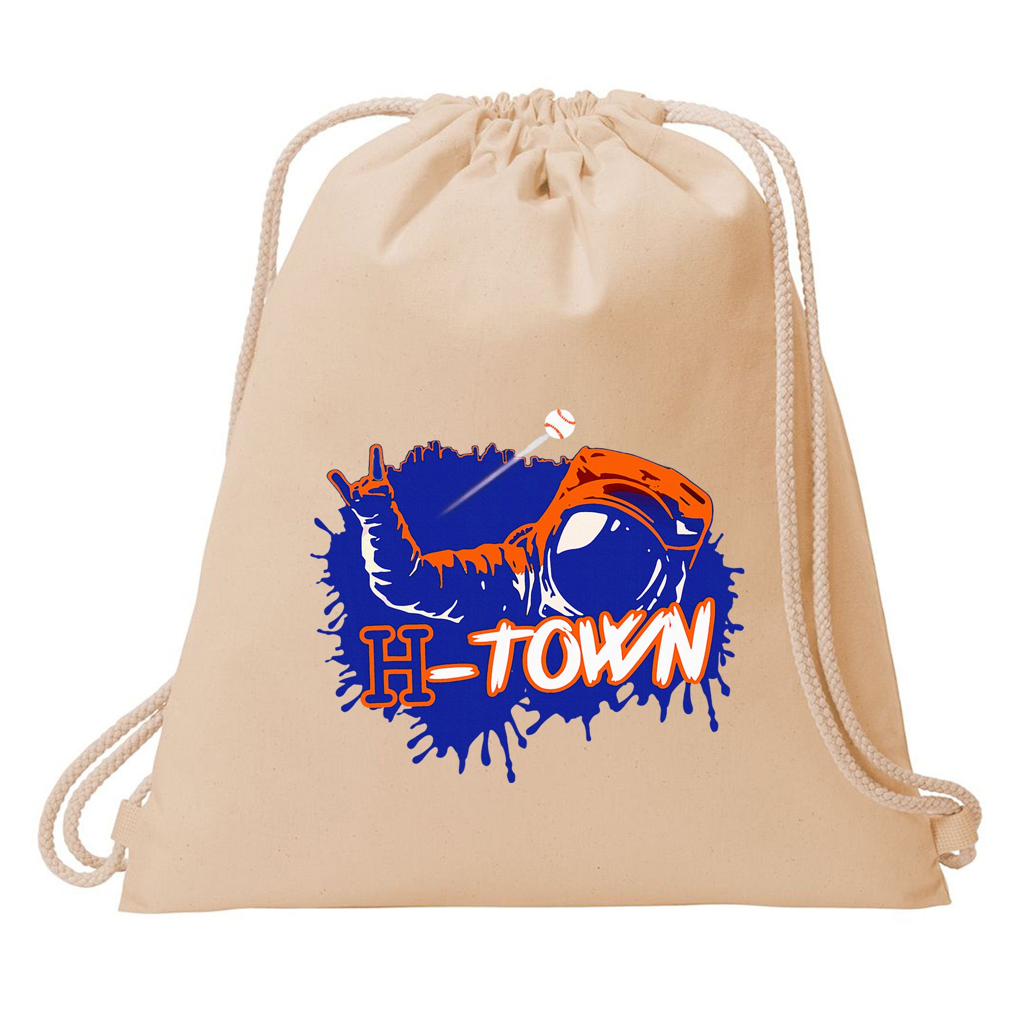 Houston Texas Astronaut H Town Hand Sign Houston Baseball Drawstring Bag
