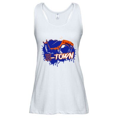 Houston Texas Astronaut H Town Hand Sign Houston Baseball Ladies Essential Flowy Tank