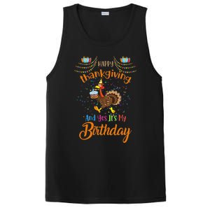 Happy Thanksgiving And Yes It's My Birthday Turkey PosiCharge Competitor Tank