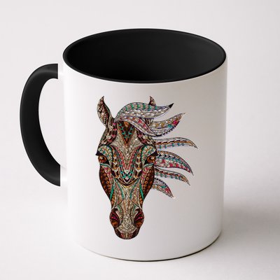 Horse Tribal Abstract Art Native American Geometric Horse Mug