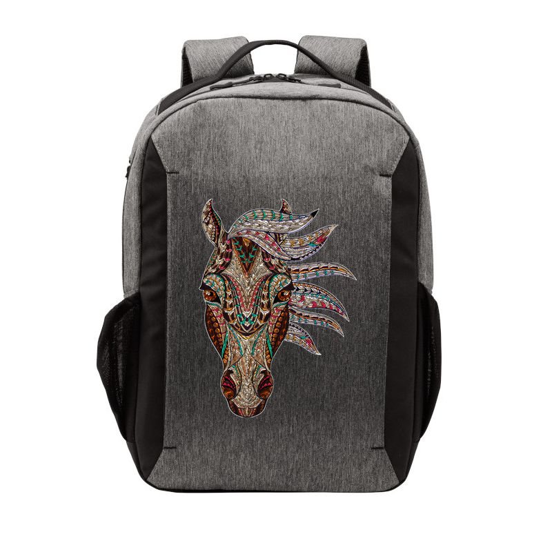 Horse Tribal Abstract Art Native American Geometric Horse Vector Backpack