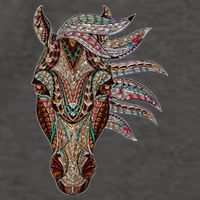 Horse Tribal Abstract Art Native American Geometric Horse Vector Backpack