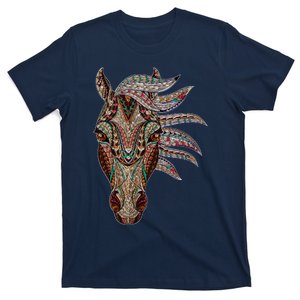 Horse Tribal Abstract Art Native American Geometric Horse T-Shirt