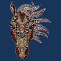 Horse Tribal Abstract Art Native American Geometric Horse T-Shirt