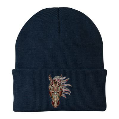 Horse Tribal Abstract Art Native American Geometric Horse Beanie