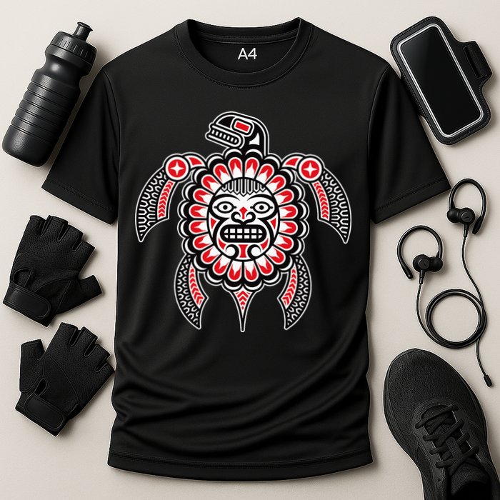 Haida Turtle American Indian Native America Indigenous Cooling Performance Crew T-Shirt