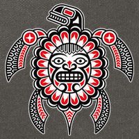 Haida Turtle American Indian Native America Indigenous Cotton Canvas Backpack
