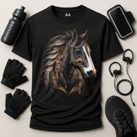 Horse Tribal Abstract Art Native American Graphic Cooling Performance Crew T-Shirt