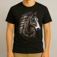 Horse Tribal Abstract Art Native American Graphic T-Shirt