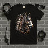 Horse Tribal Abstract Art Native American Graphic T-Shirt